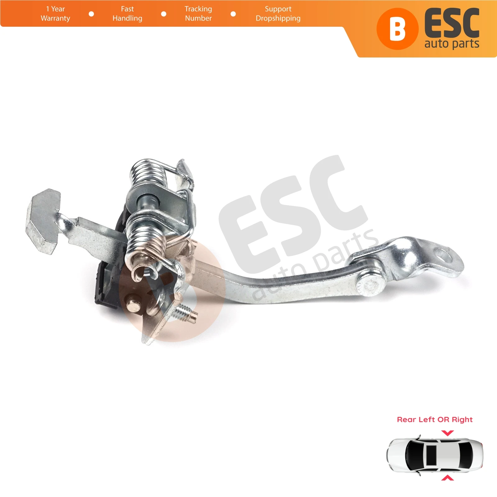 EDP707 Rear Left OR Right Door Catch Hinge Brake Stop Check Strap Limiter 7700842859 for Renault Clio MK1 2 3 Symbol Thalia MK1