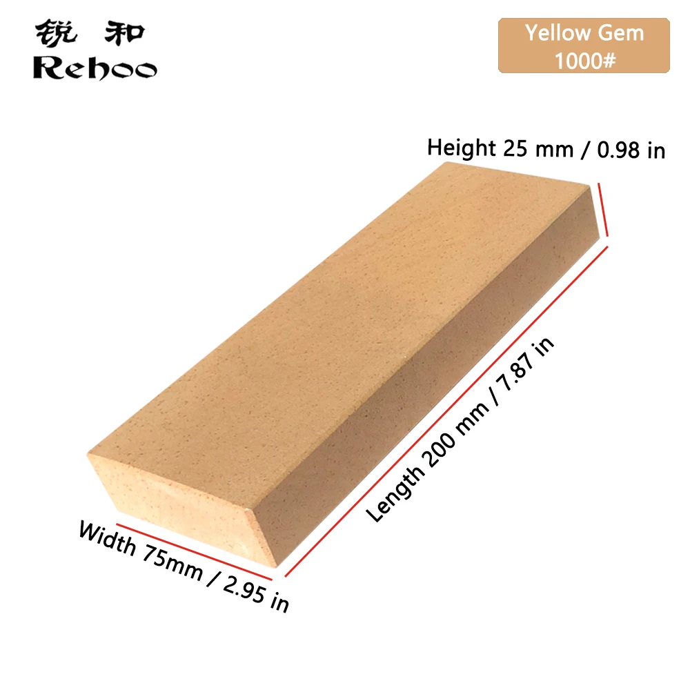 Imagem -02 - Rehoo Pro Boron Carbide Pedra de Amolar Tamanho Grande Gem Amarela Carboneto de Silício Verde Sharpening Stone Produtos Industriais Ferramentas de Cozinha