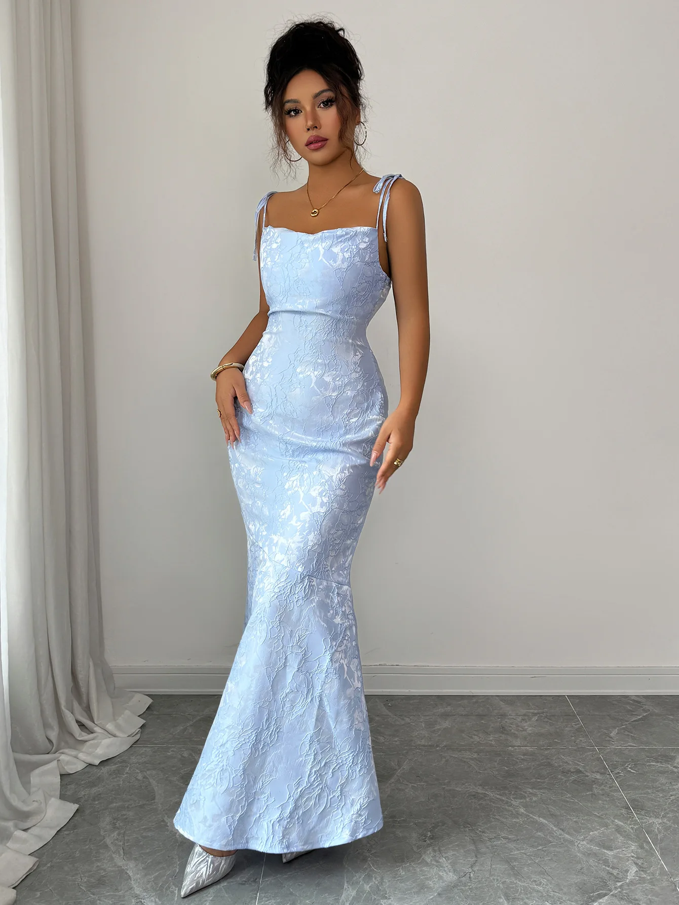 

Women's Dress Best Seller 4 Colors Available Spaghetti Strap Bodycon Mermaid Maxi Dress Evening Party Wedding Guest Dress