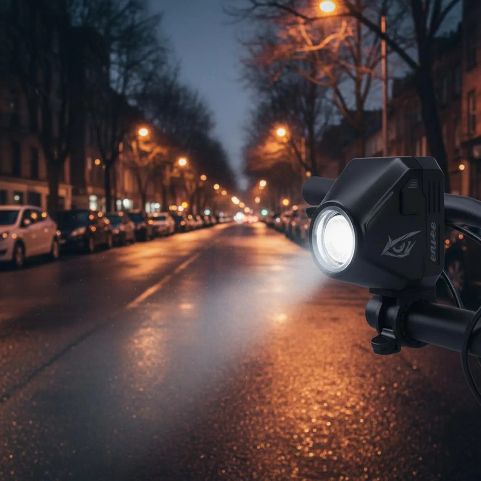 

Bike Headlight Anti-Glare Two-Wheeler Headlamp Cycling Lamp Bright LED Front Light Easy to Install for Road Cyclists, Dark Roads