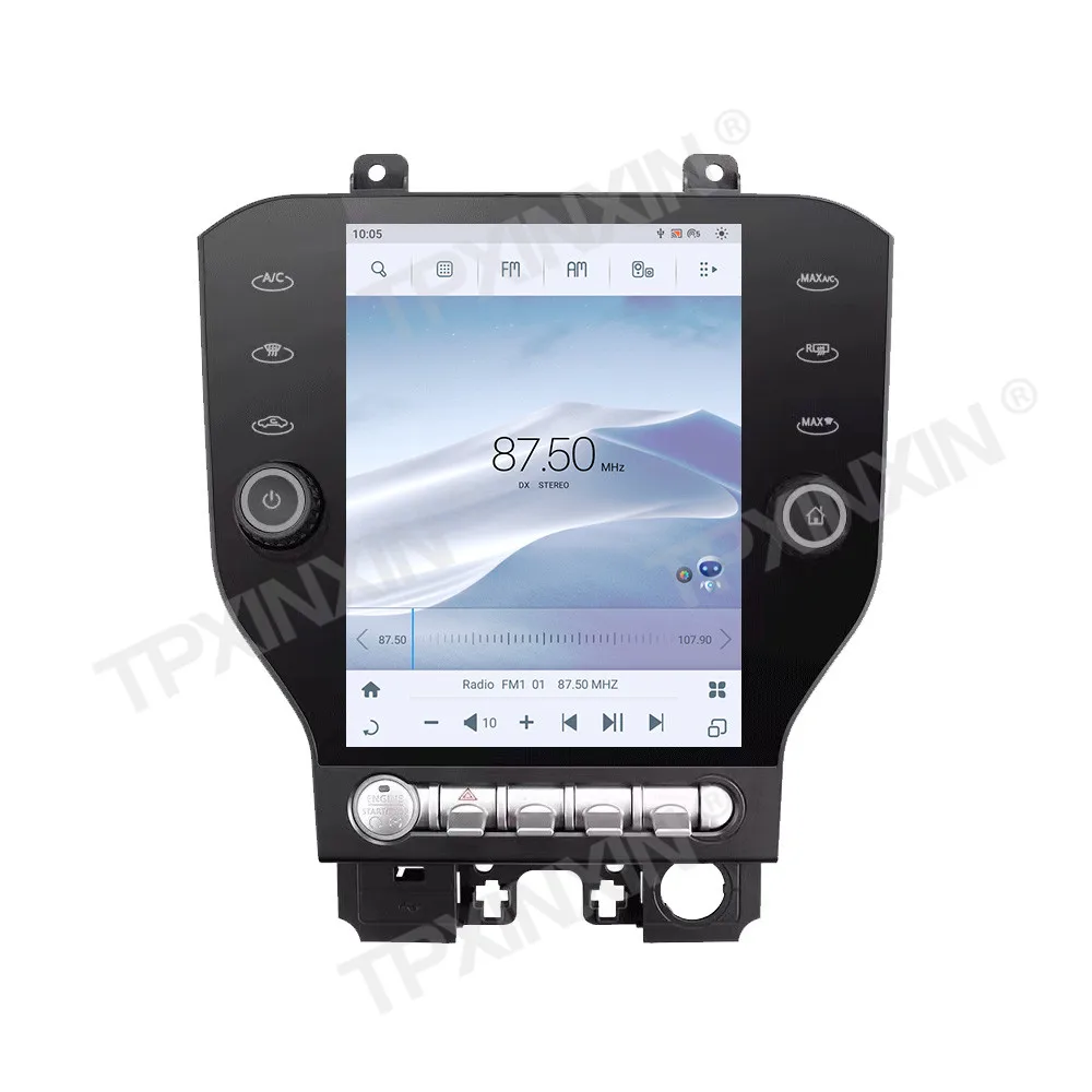 Qualcomm Car Radio With Android 11 Vertical Screen For Ford MustangManual 2015 2016 2017 2018 2019 2020 GPS Navigation Head Unit