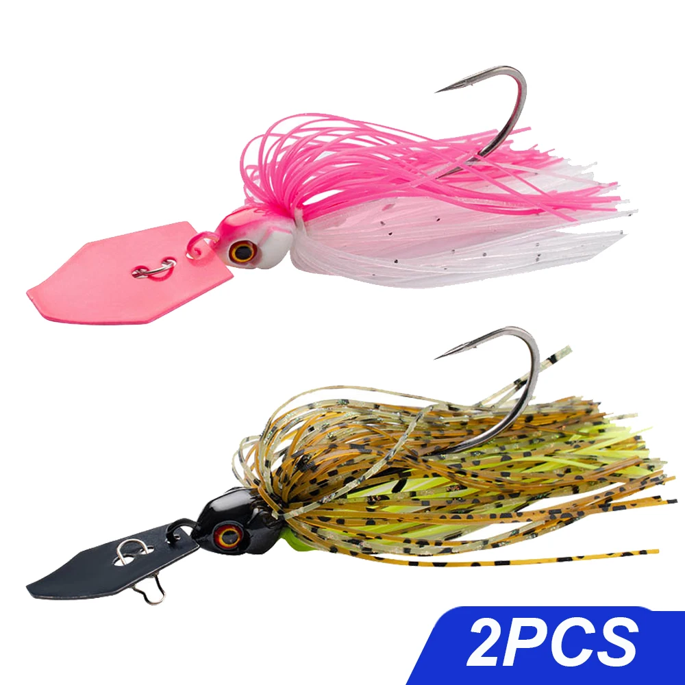 Spinner Köder 7g/9g/12g/14g/21g Angeln Lockt Kit Set Pesca Chatter Weedless Metall Klinge Gummi Jig Kopf Haken Draht Spinnerbait