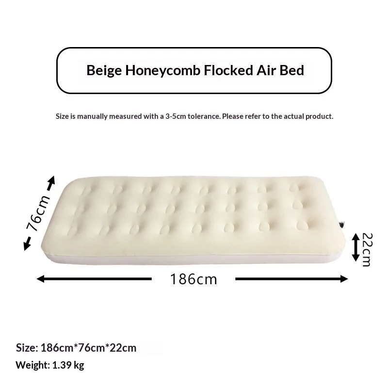 Classic Hard-Beam Standard Inflatable Bed 22 Cm Downy-Height Camping Bed Portable Inflatable Mattresses for Outdoor Travel