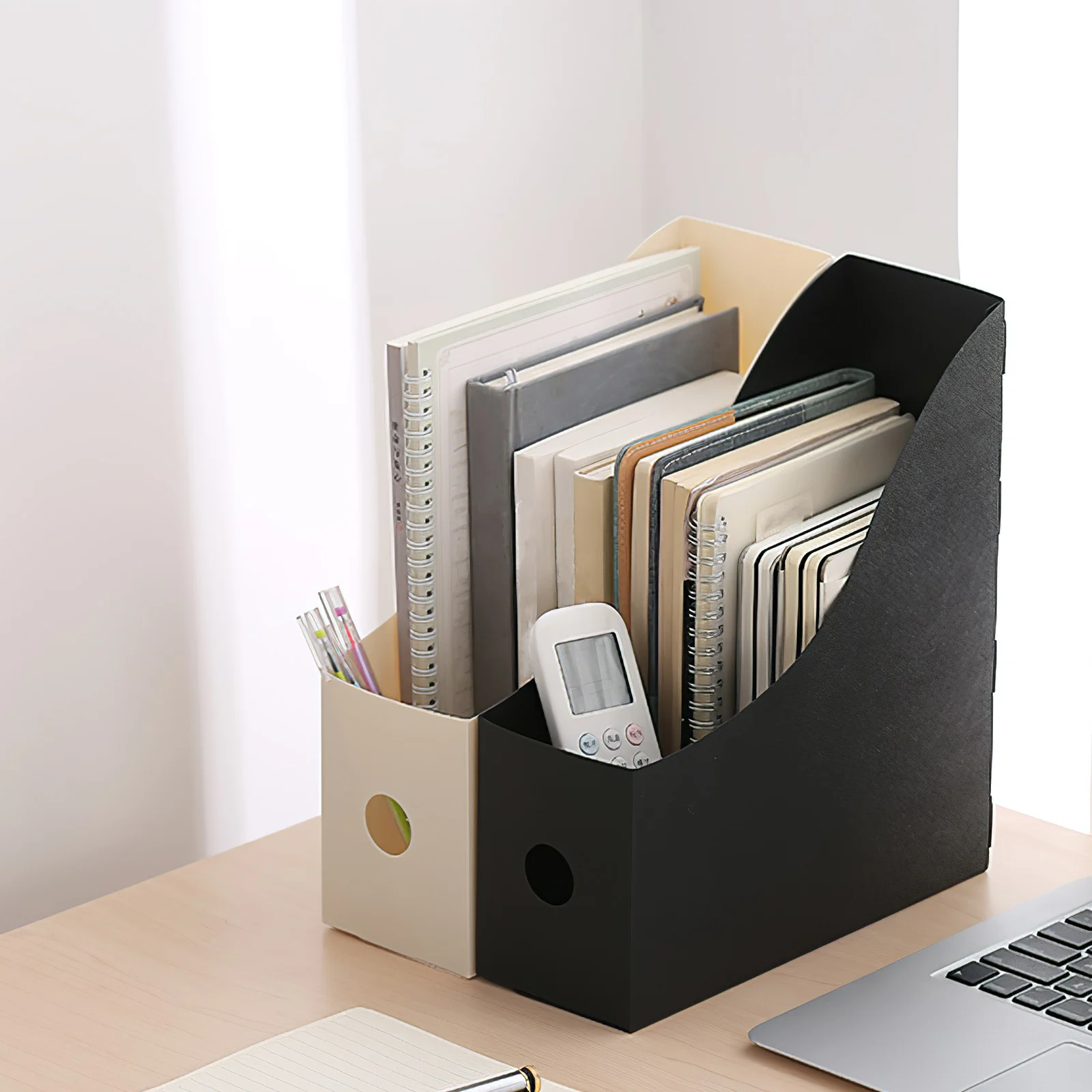 

2 Pcs File Rack Documents Organizer Desk Organizers Pp Holders Supplies for Women Office