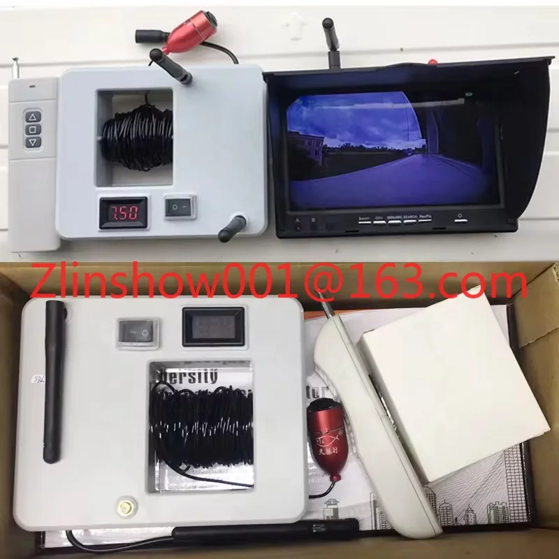 TL580S جهاز كاميرا السونار تحت الماء المحدث صدى أسلم 7 بوصة 500 متر قارب طعم صيد شاشة فيديو في الوقت الحقيقي (0.5 ميجابكسل)