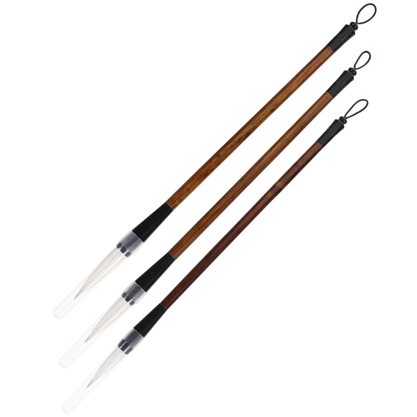 

3Pcs Chinese Calligraphy Brush Set Wolf Hair Wooden Handle Sizes S M L Perfect for Calligraphy Writing Drawing Painting Brush