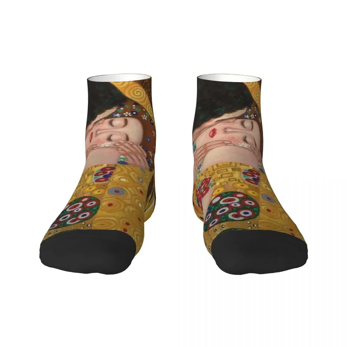 The Kiss By Gustav Klimt Dress Socks Men's Women's Warm Funny Novelty Painting Art Crew Socks