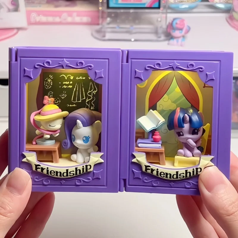 

Auldey My Little Pony Friendship Class Glowing Book Mystery Blind Box Cute Anime Figures Collect Ornaments Toy Model Kids Gifts