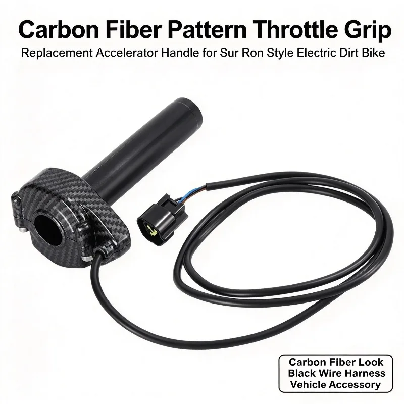ectric Bike Throttle Grip, Hall Sensor Accelerator Handlebar Grip Replacement Part for Sur Ron Electric Dirt Bike Modification
