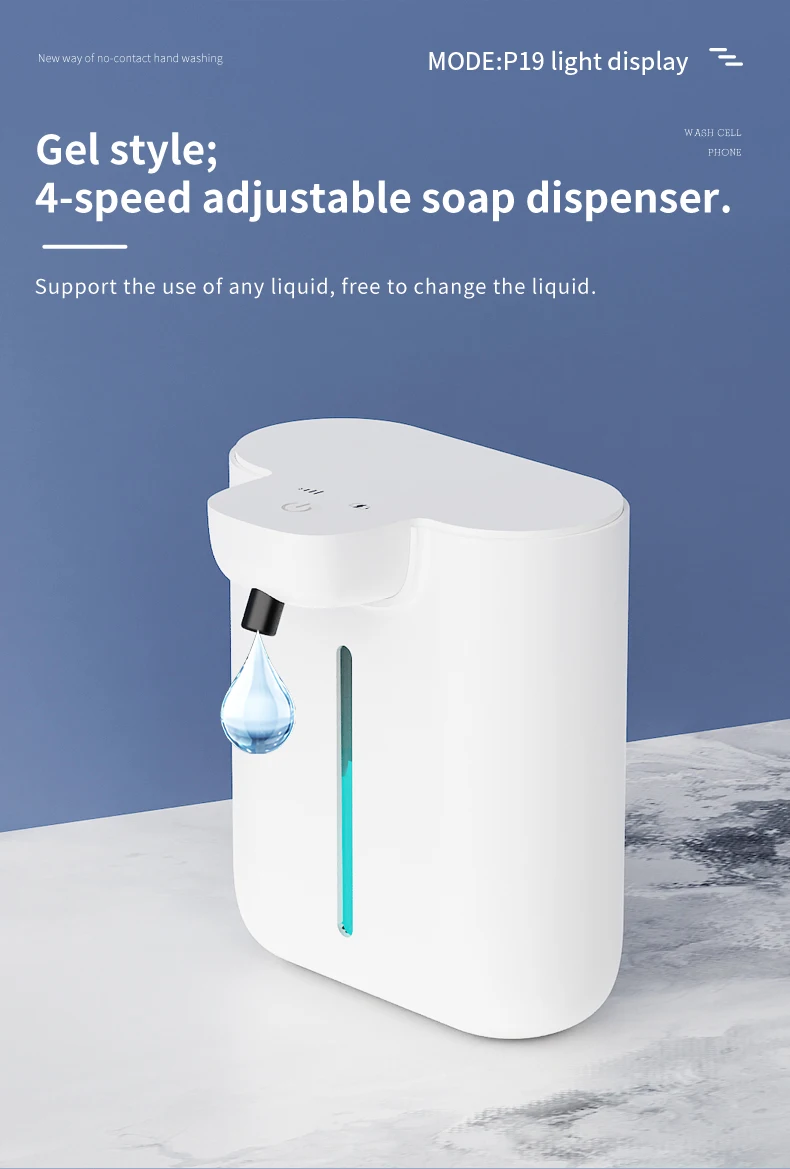 Intelligent Light Indicator Soap Dispenser 500ML Capacity Automatic Hand Sanitizer Suitable for Wall Mounting or Desktop Use