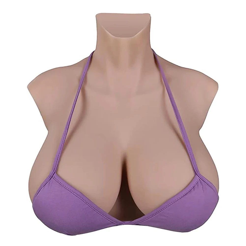 7th K Cup No Oil Silicone Bust Breast Forms Realistic Fake Boobs Men\'s Boys Cosplay Shemale Transgender Crossdresser