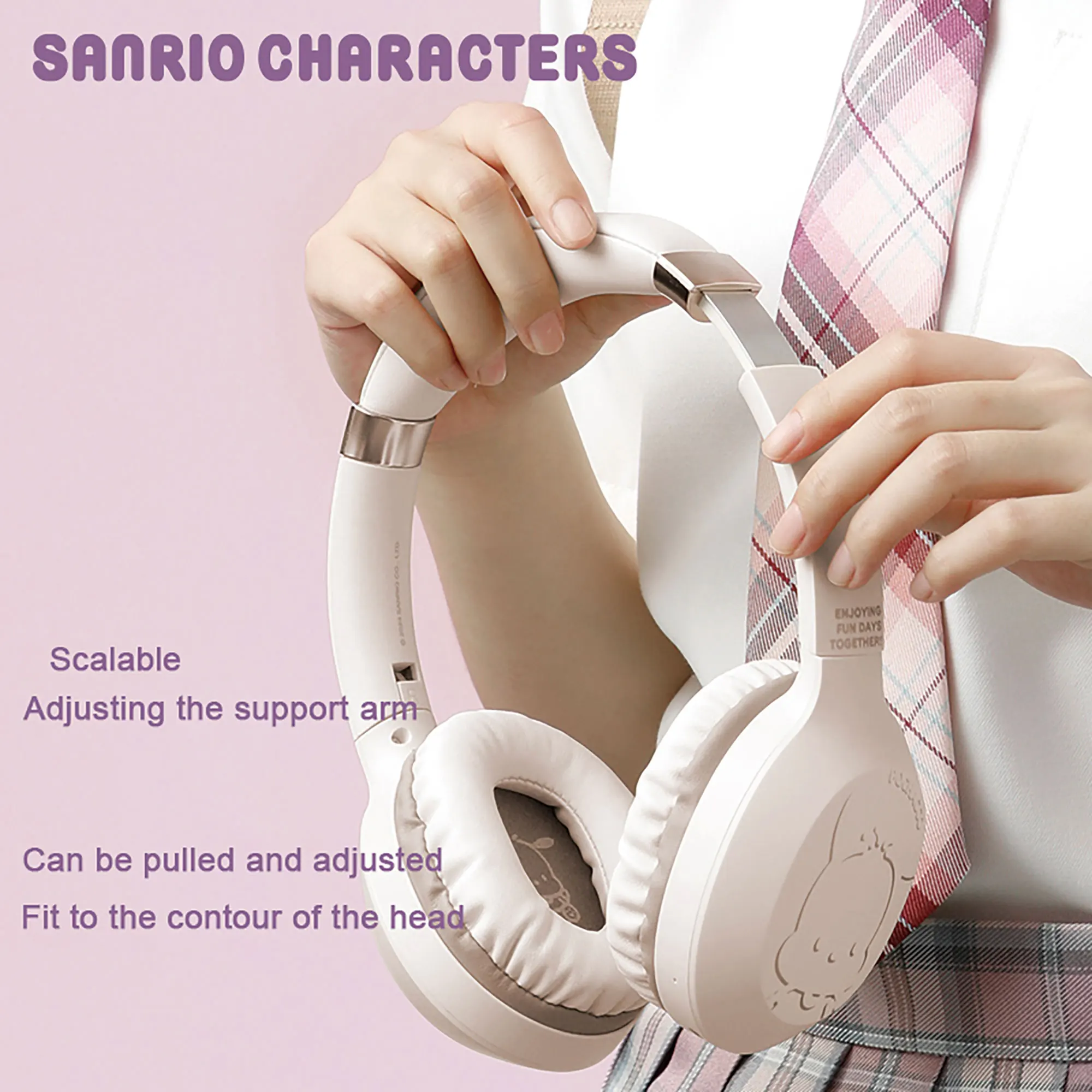 Sanrio S05 Kuromi Hello Kitty cuffie Wireless cuffie Over-ear sport hi-fi con microfono cuffie portatili