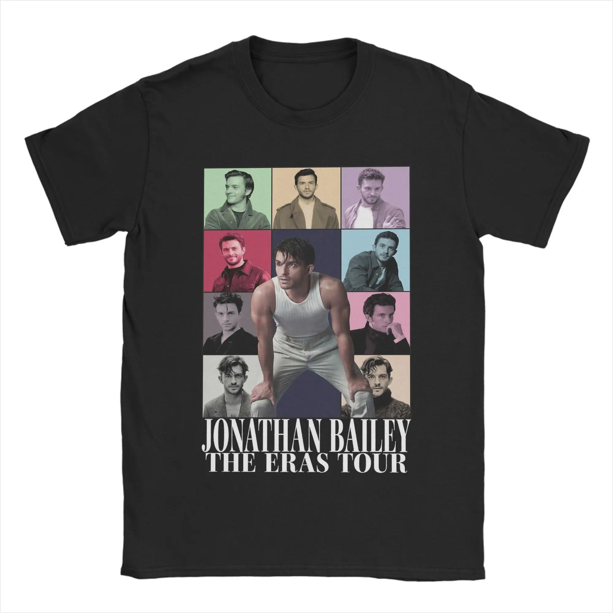 Jonathan Bailey The Eras Tour T-Shirts Men  Funny Cotton Tees Round Collar Short Sleeve T Shirt Gift Idea Clothing