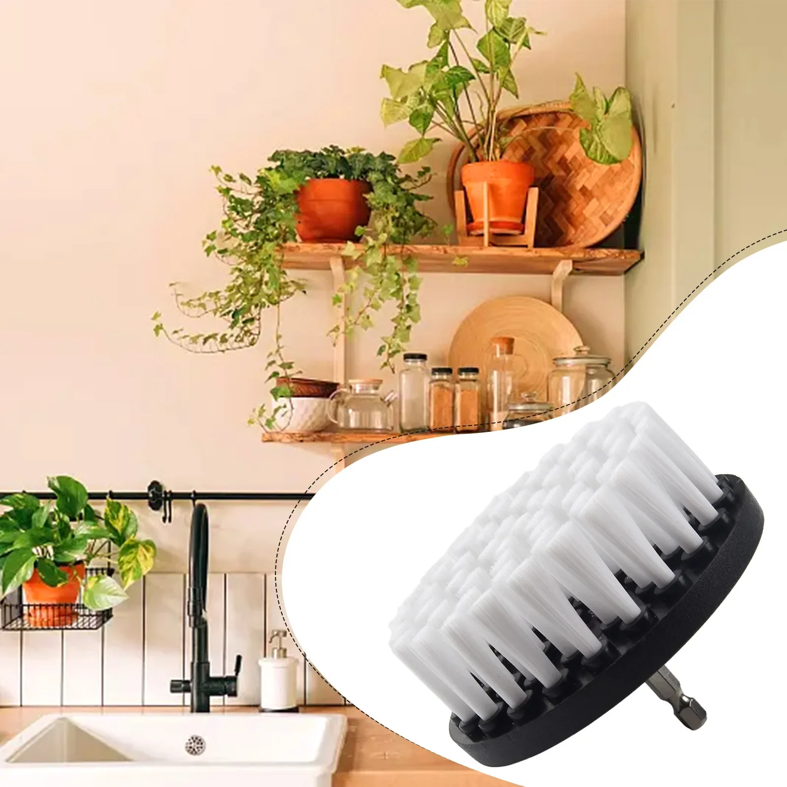 Effortless Cleaning From Every Angle 4in Electric Drill Brush for Upholstery, Carpet, Tile Remove Dirt and Stains with Ease