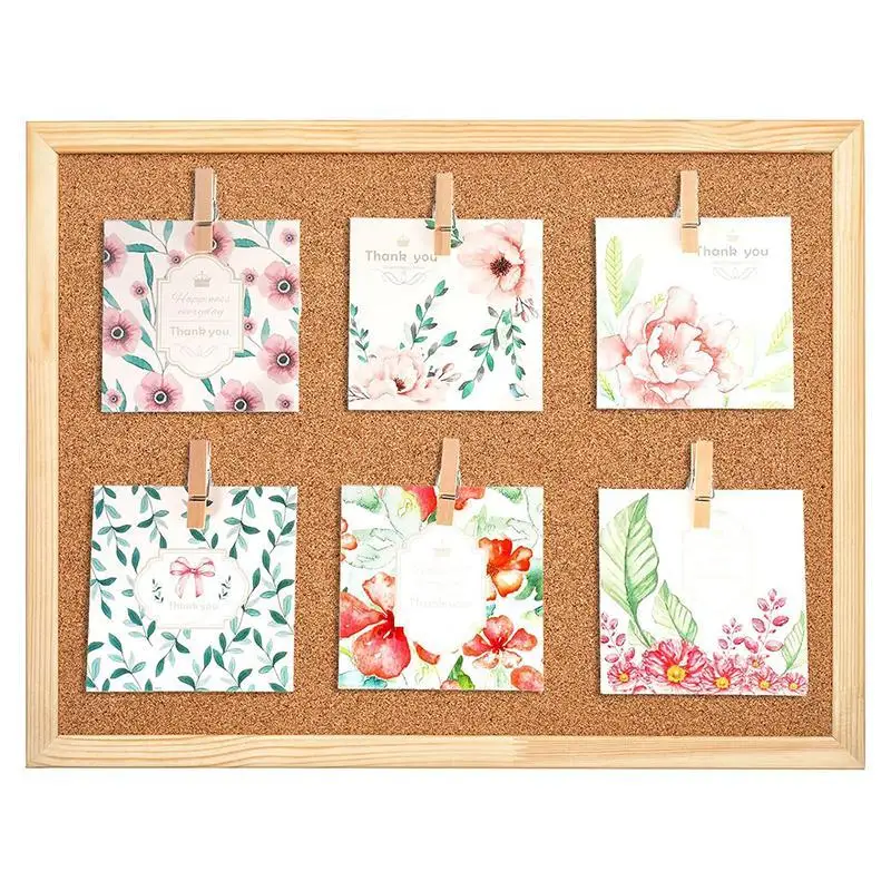 Natural Wooden Push Pin Photo Clips Unpainted Wood Thumbtack Clips For Cork Board Pictures Memo Decor Clear Plastic Jar Pack