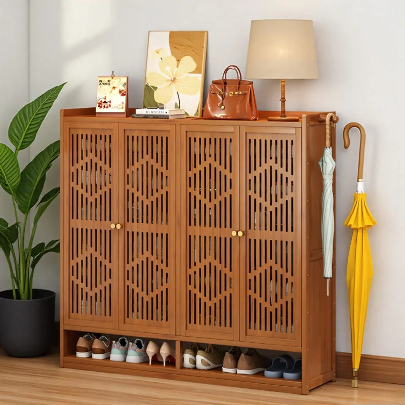خزانة خذاء على الطراز الشمالي الأصفر تصميم حديث للشقق خزائن أحذية لغرفة المعيشة أثاث منزلي ضيق Szafka Na Buty #2