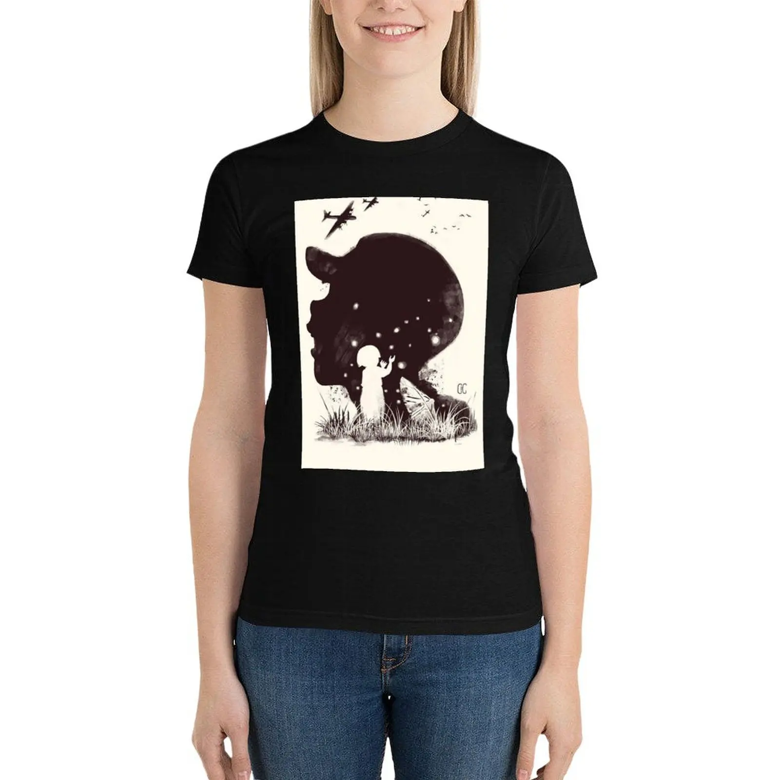 

Anime Movie - Grave Of The Fireflies T-Shirt summer top vintage clothes cat shirts for Women