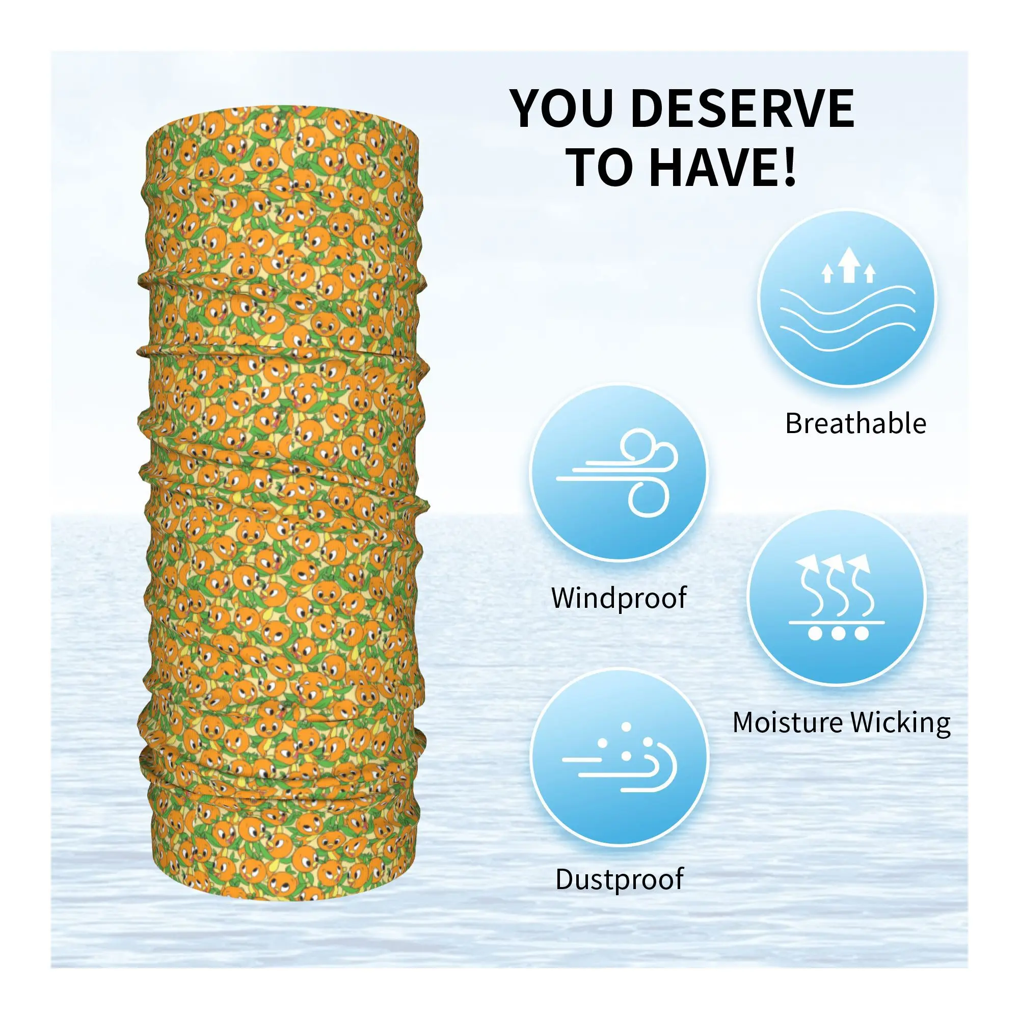 Itu Oranye Burung Bandana Leher Gaiter Dicetak Syal Ajaib Multifungsi Balaclava Hiking Memancing untuk Pria Wanita Dewasa Musim Dingin