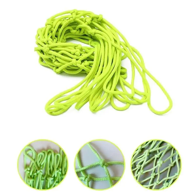 M5TC 12 Buckles Braided Nylon Glowing Light Luminous Basketball Net Sports Supplies