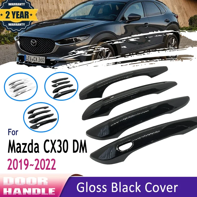 

Gloss Black Door Handle Cover Trim For Mazda CX-30 DM CX 30 CX30 Accessories 2022 2019 2020 2021 Outside Car Accessories Sticker