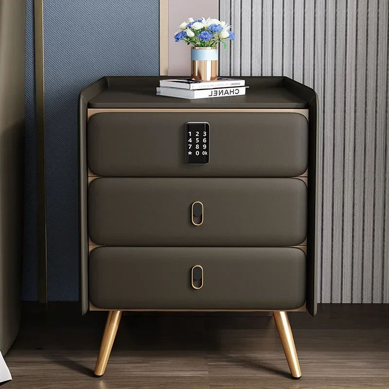 Mini Table Bedside Nightstands Open Cabinets Night Stand Small Bedroom Black Nightstand 3-tier Nachtkastje Storage Locker Round