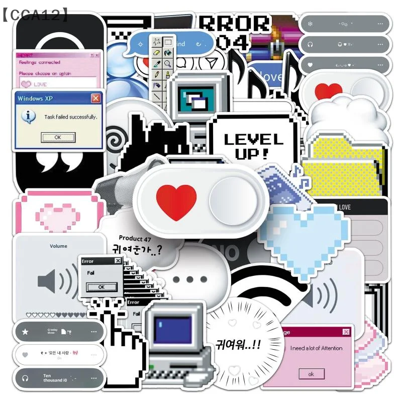 

〔CCA12〕50 Pcs Network Error Java DIY Stickers Programmer Internet MEME Sticker Scrapbooking Phone Luggage Waterproof Decals