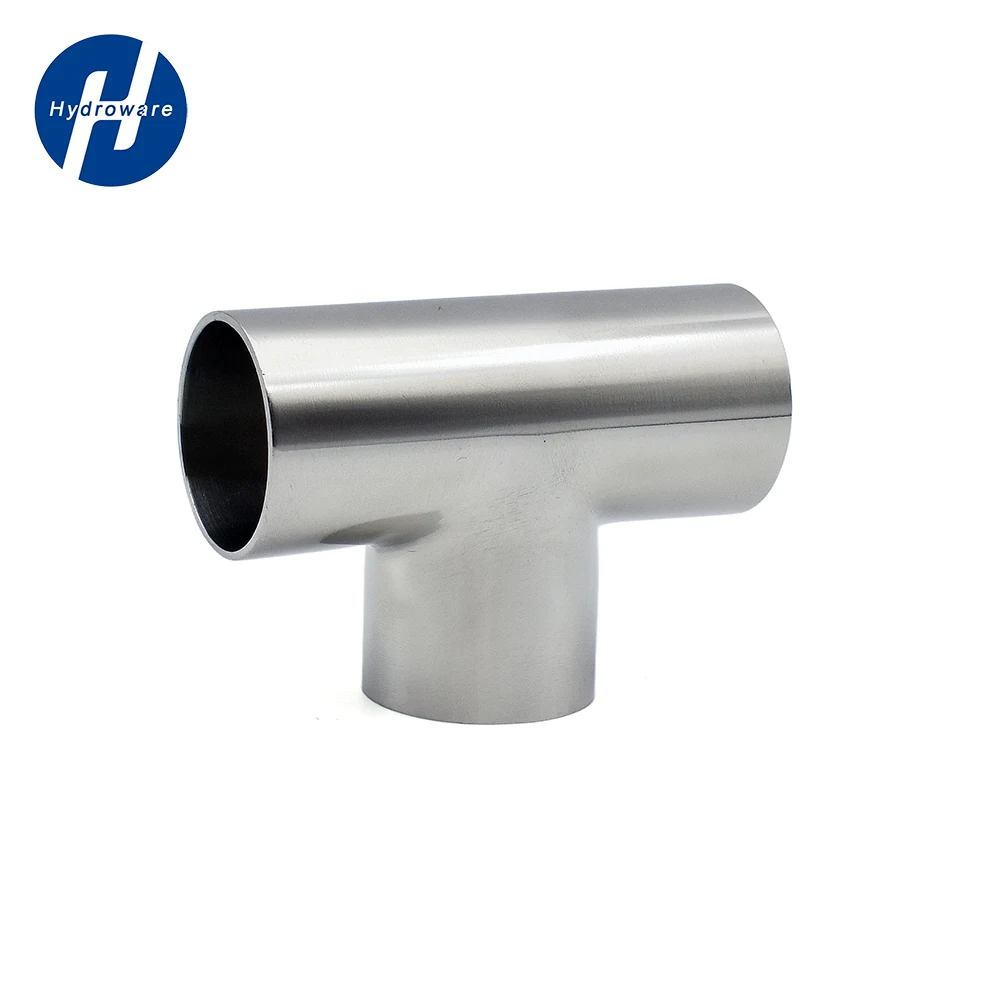 12.7/16/19/22/25mm-133mm SUS304/316 Sanitary Stainless Polished pipe fitting TYPE T Joint OD pipe Butt Weld Tee 3 Way Connector