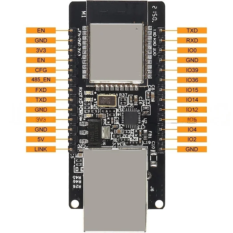 XCW WT32-ETH01 Embedded Serial Port Networking Ethernet Bluetooth-compatible WIFI Combo Gateway MCU ESP32 Wireless Module 1-10P