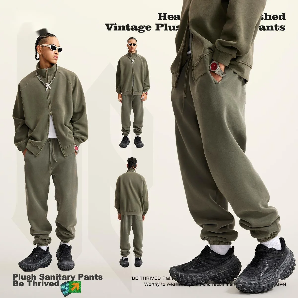 

Мужская одежда | Весна и осень 202, модные потертые спортивные штаны в американском стиле, повседневные спортивные штаны на флисовой подкладке для ODEX