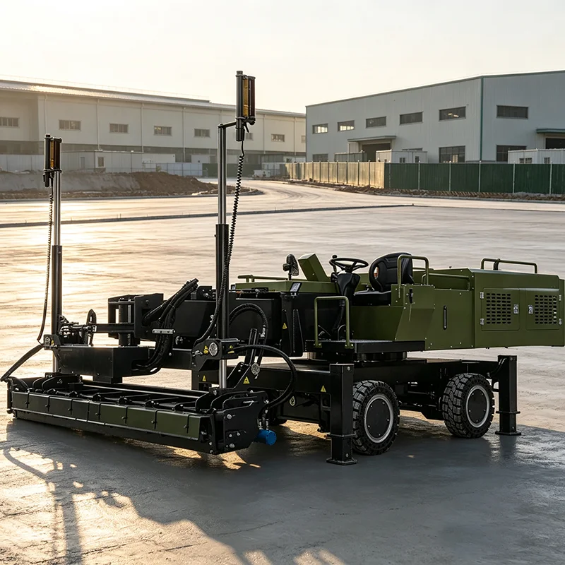 Automatic Self‑leveling Concrete Laser Screed Machine for Superflat Warehouse Floor Making