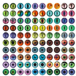 100pcs 50 pairs Dragon Eyes Cat Eye Toys Hot Sale 6mm 8mm 10mm 12mm Handmade Photo Glass Cabochons DIY Making Accessories