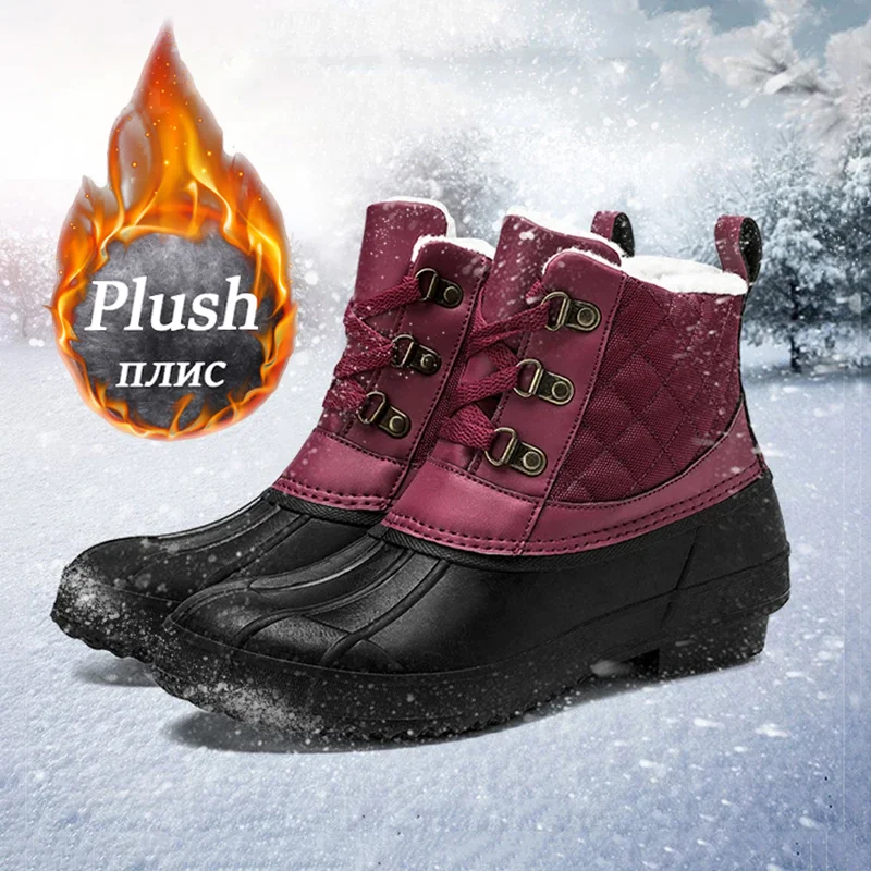 Popular Women's Shoes Comfortable Waterproof And Sand-proof Series Winter Warm Short Plush Strong Toe Snow Boots