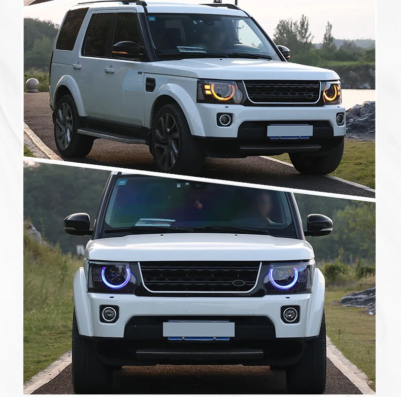 For Land Rover Discovery 4 LR4 2010 2011 2012 2013 2014 2015 2016 LED Headlight Assembly Defender Style DRL Projector Lens Lamp