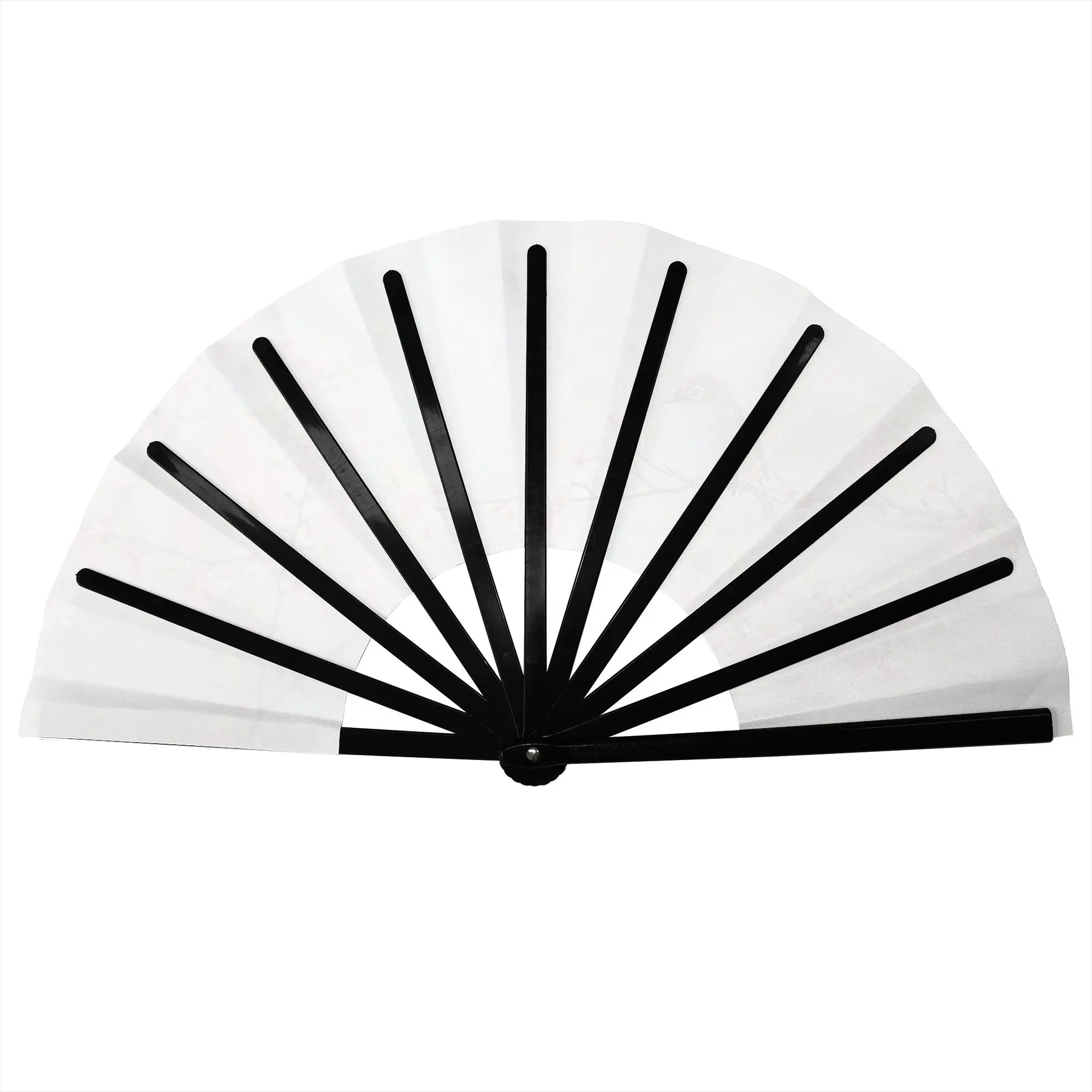 Birds Singing And Flowers Fragrant  Stylish Hand Fan  Men  Printed Polyester Fan Vintage For Wedding Party Gift