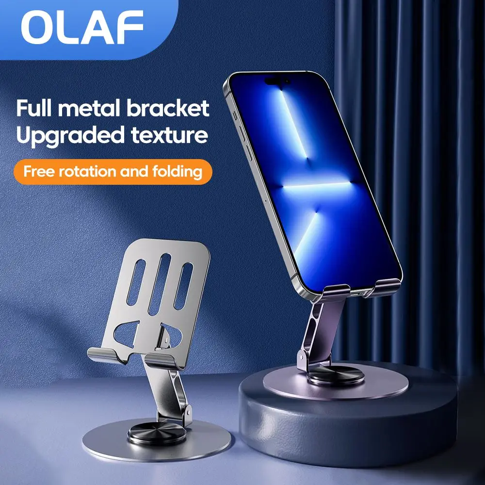 360-Grad-Drehung Schreibtisch Handyhalter Ständer faltbarer Desktop-Ständer für IPhone 15 14 13 IPad Xiaomi Tisch-Handyständer