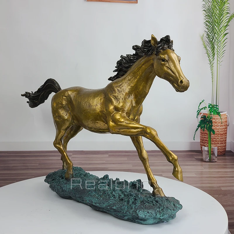 Bronze Horse Statue Bronze Running Horse Sculpture Casting Animal Statues For Sale For Home Decor Luxury Ornament Tasteful Gift