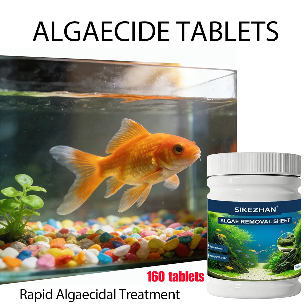 Limpieza de tanques de peces, tabletas de algas, eliminador de olores de musgo, purificador de agua, Control de algas de acuario, agente repelente de limpieza de algas
