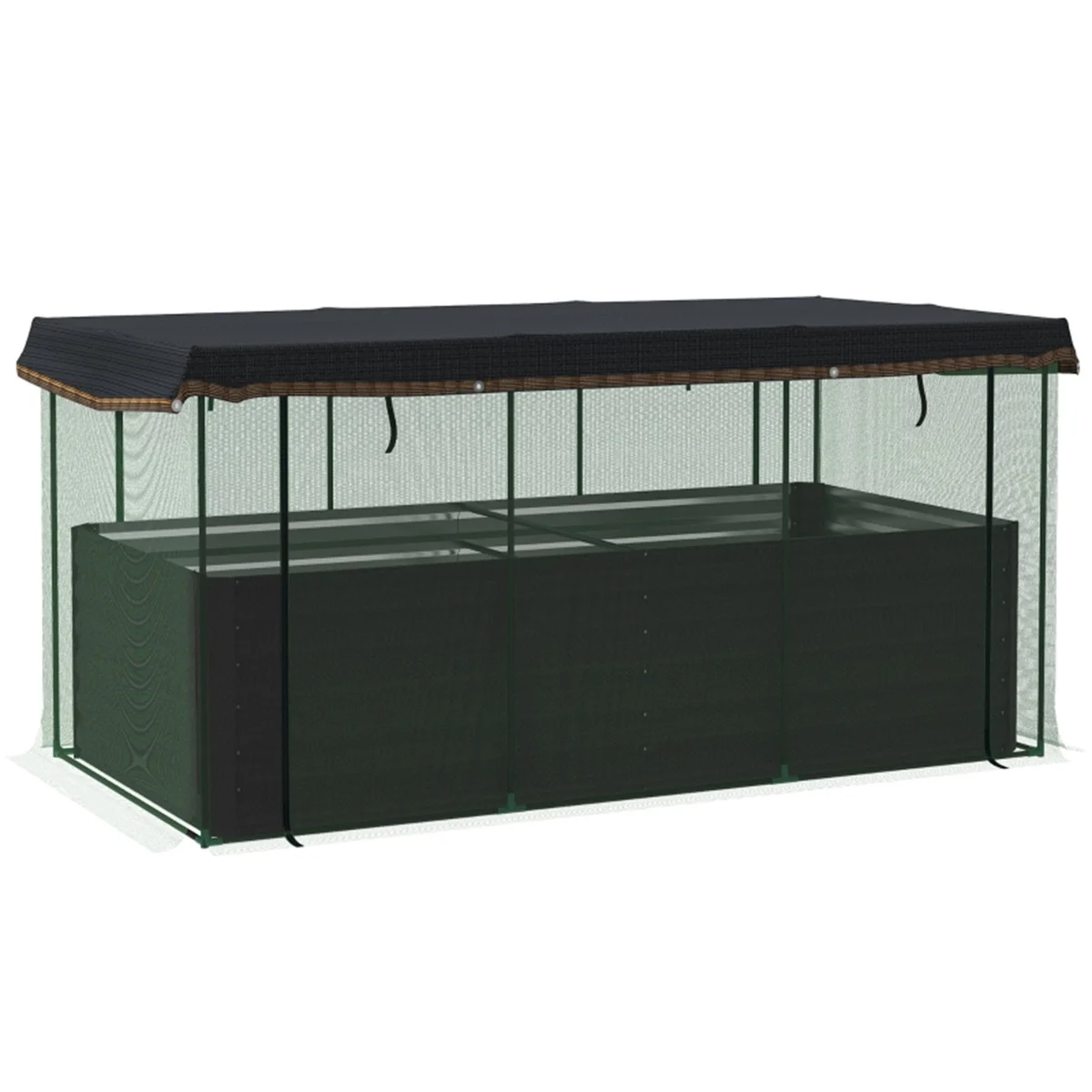 

Outdoor Furniture Galvanized Steel Planter Box Black