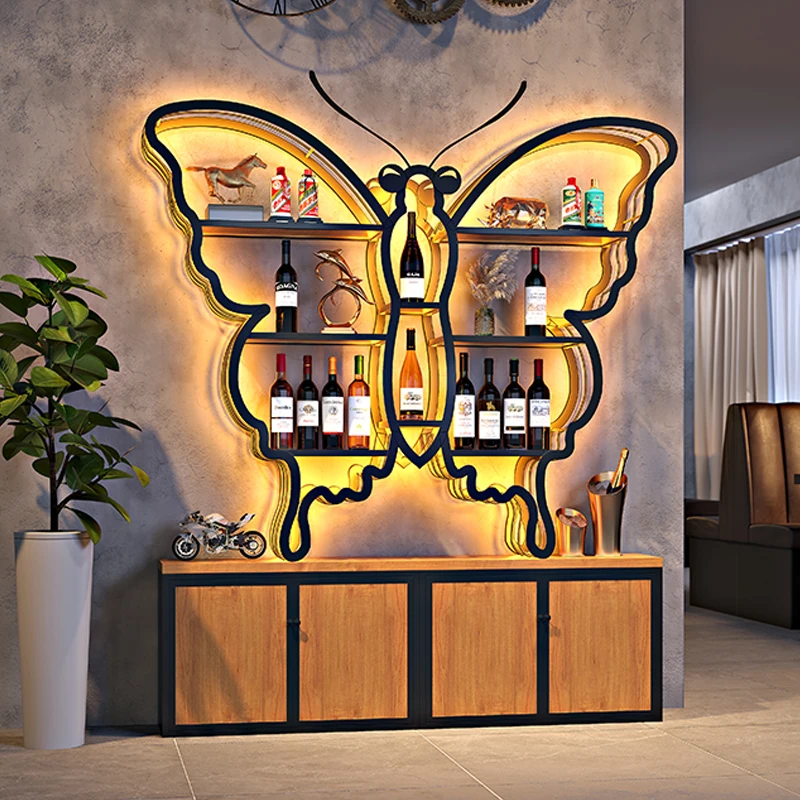 

Home Bar Display Alcohol Cabinets Shelves Liquor Metal Cocktail Wine Cabinets Storage Restaurant Arredamento Bar Bar Furniture