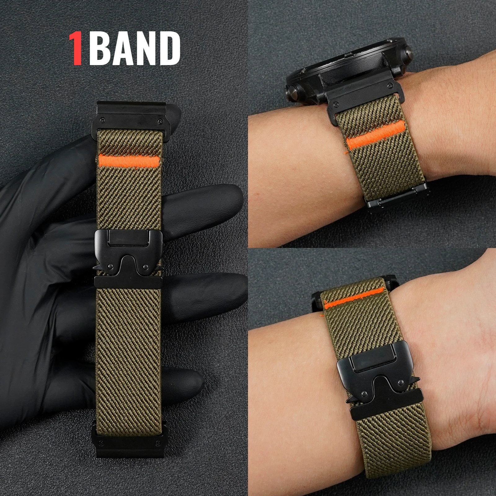 QuickFit 20/22/26mm Nylon-Uhrenarmband für Garmin Fenix 8 7 Pro 7S 5X 5Plus Band Fenix 6XPro Forerunner 965/955/945 Instinct – Detail 14