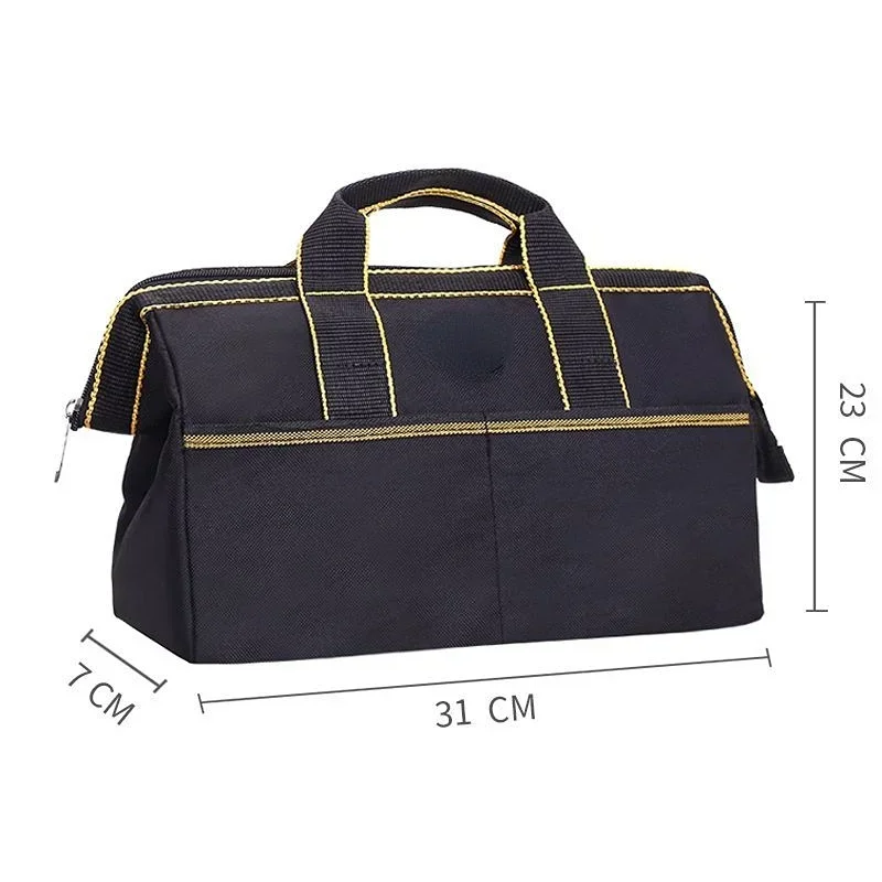 Portable Tool Organizer Bags Wide Mouth Waterproof Heavy Duty Electrician and Maintenance Tool Bag Cloth Base / with Plastic