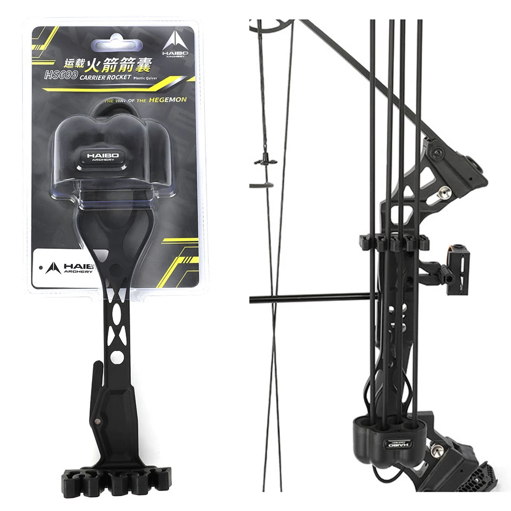 Archery Arrow Quiver 4-Arrow Quick Release Bag Nylon Durable Lightweight for Compound Bow Hunting Shooting Target Accessories