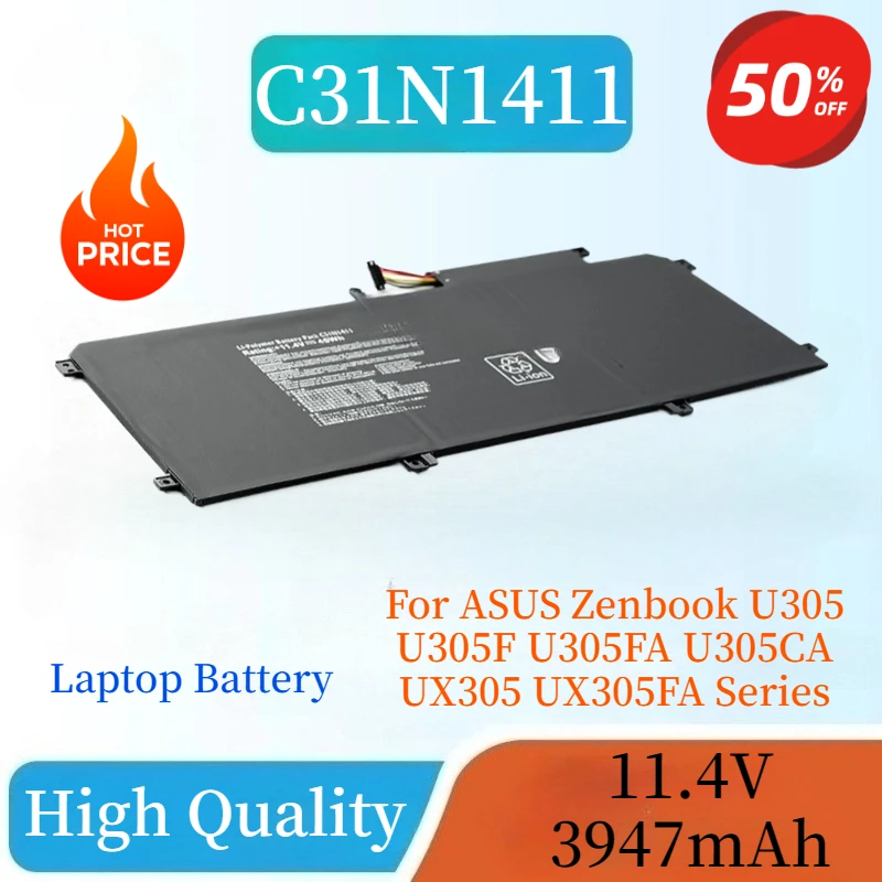 Nuovo C31N1411 11.4V 45Wh 3947mAh Batteria Del Computer Portatile Per ASUS Zenbook U305 U305F UX305F UX305FA U305FA U305CA UX305 UX305CA Serie
