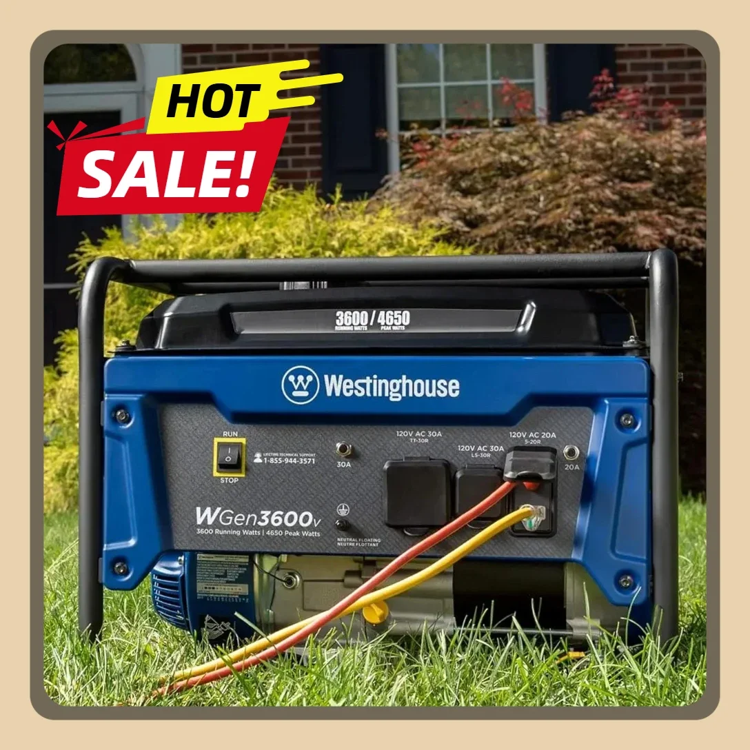 XMSJ*[XMSJ] Generatore portatile di Watt per apparecchiature elettriche per esterni, alimentato a gas, uscita 30A pronta per camper, picco 4650