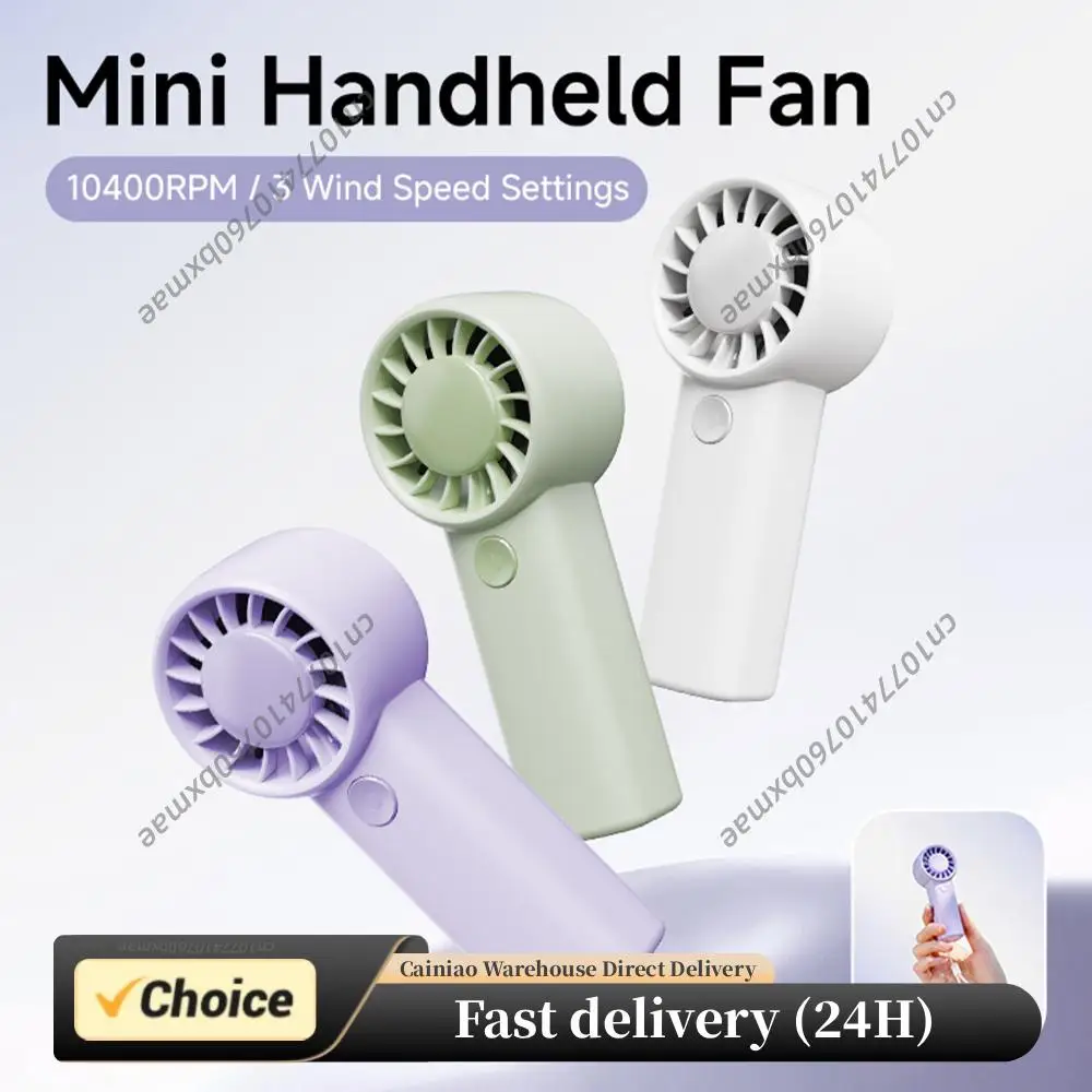 

Personal Fans Type-C Rechargeable Small Handheld Fan Build in 500mAh Battery for Travel Outdoor Office Women Men Gifts