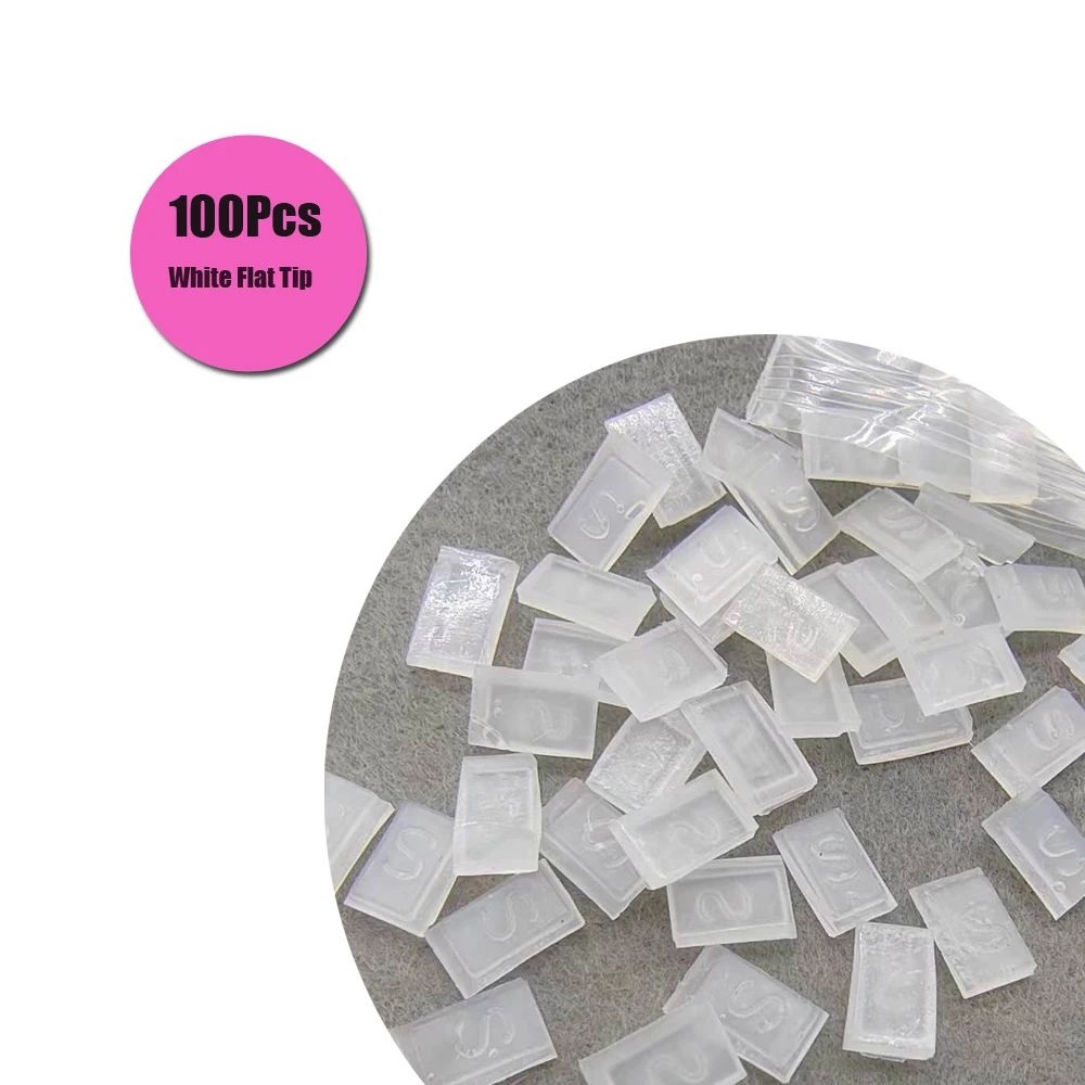 Rebonded Flat Tip Keratin Glue Rebonded Tip 100pcs Flat Tip Keratin Tips for Human Hair Extensions Tools  Keratina Hair Rebonded