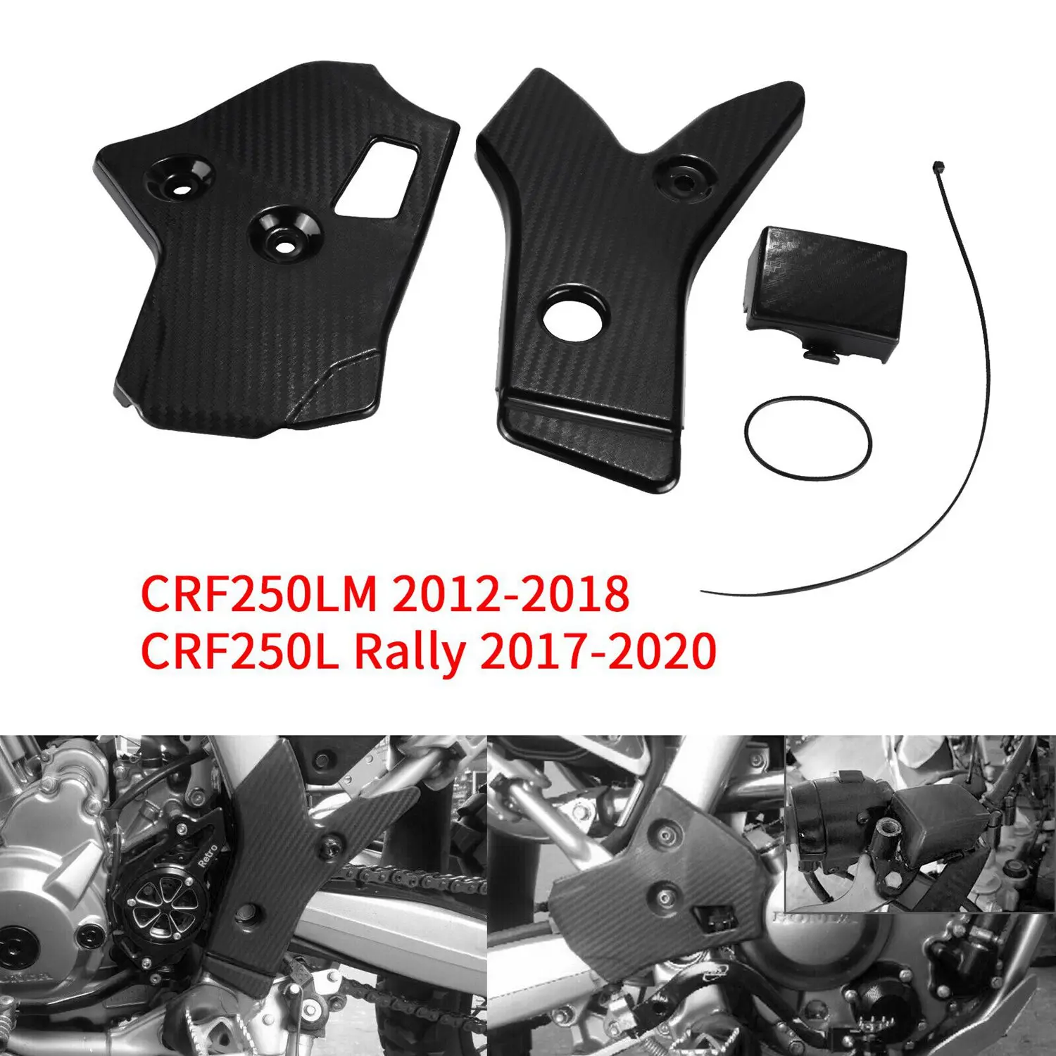 Left Right Frame Guard Front Cylinder Protector Cover for Honda CRF250L/M CRF250L Rally 2012-2020