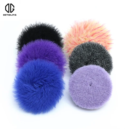 Imagen 1 del producto Almohadilla de pulido de fieltro de lana de 3 ""/5""/6 "", amortiguador de rueda de lana, almohadillas de pulido para el cuidado de la pintura automática para pulidor de coche, elimina arañazos