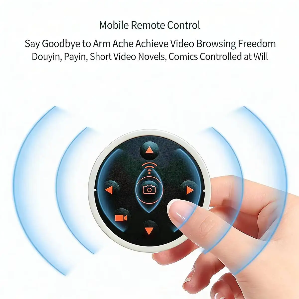 

New Lazy Mode Bluetooth Wireless Mouse Multifunctional Selfie Shutter Short Video Browsing E-book Page Turning for Android IOS