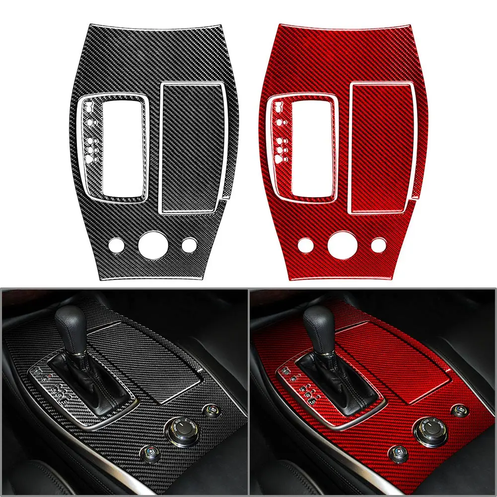 3Pcs Car Central Console Gear Shift Panel Cover Carbon Fiber Pattern Sticker For Infiniti JX35 QX60 2013 2014 2015 2016 LHD